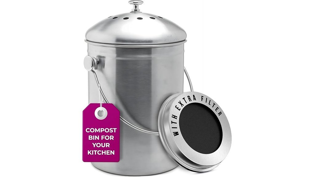 stylish stainless steel composting