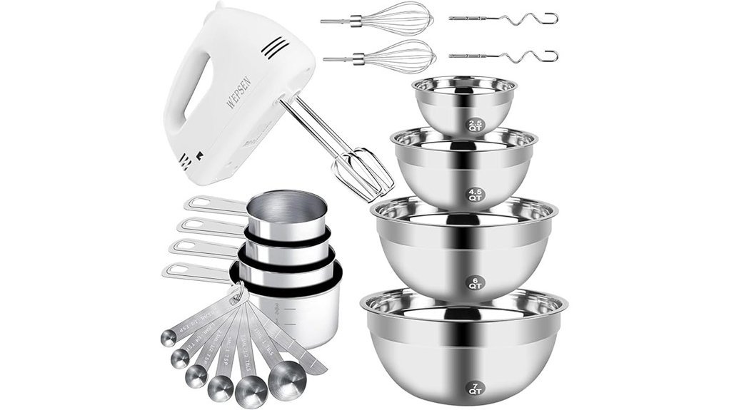 stainless steel mixer set
