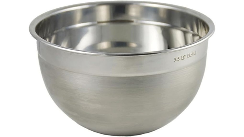 stainless steel mixing bowl