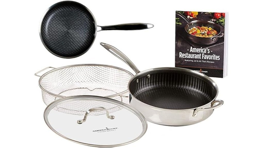 stainless steel frying pan set