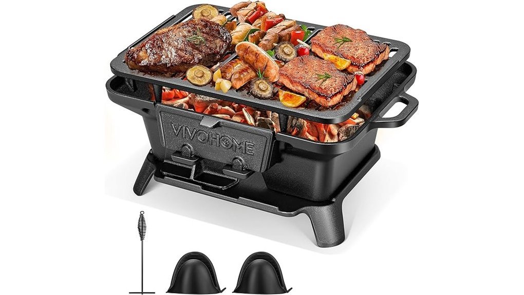 portable cast iron grill