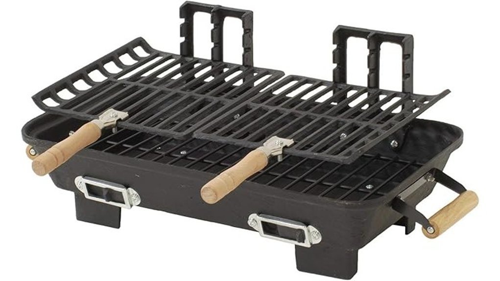 portable cast iron grill