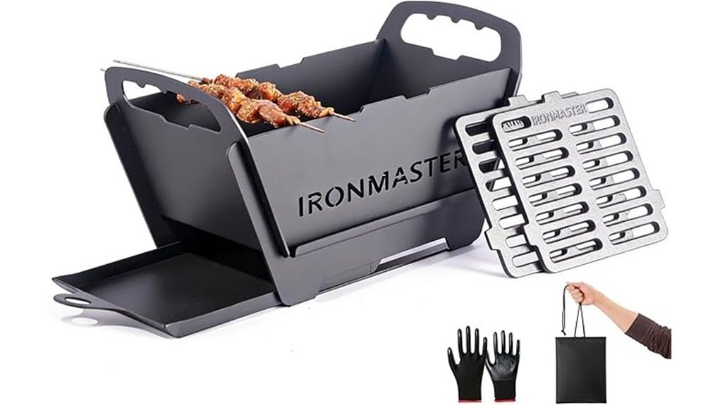 portable foldable charcoal grill