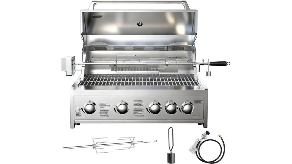 Best Built-In Grills That Elevate Any Outdoor Kitchen propane gas grill five burners