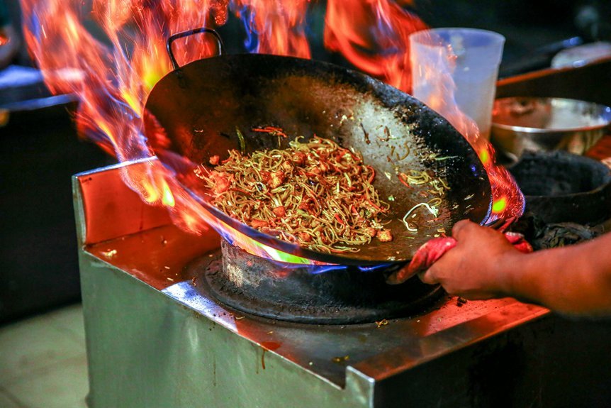 round bottom carbon wok