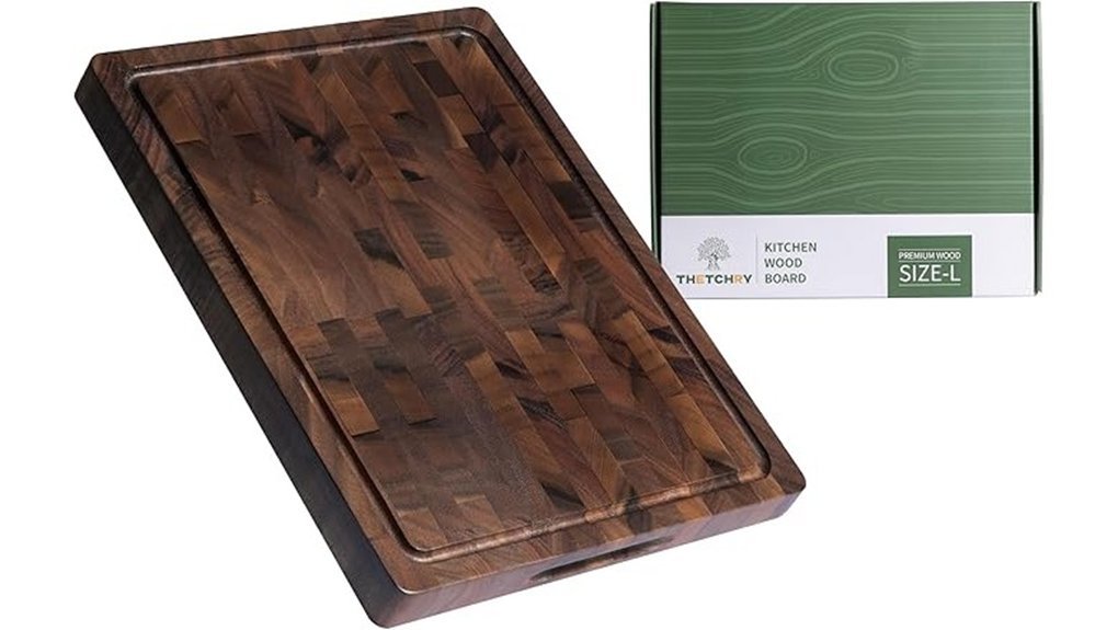 walnut cutting board handle