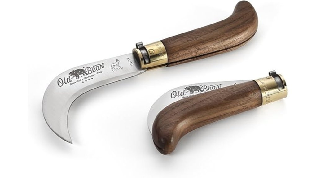 walnut handled pruning knife
