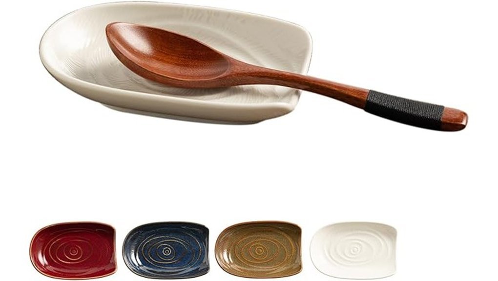 white ceramic spoon rest