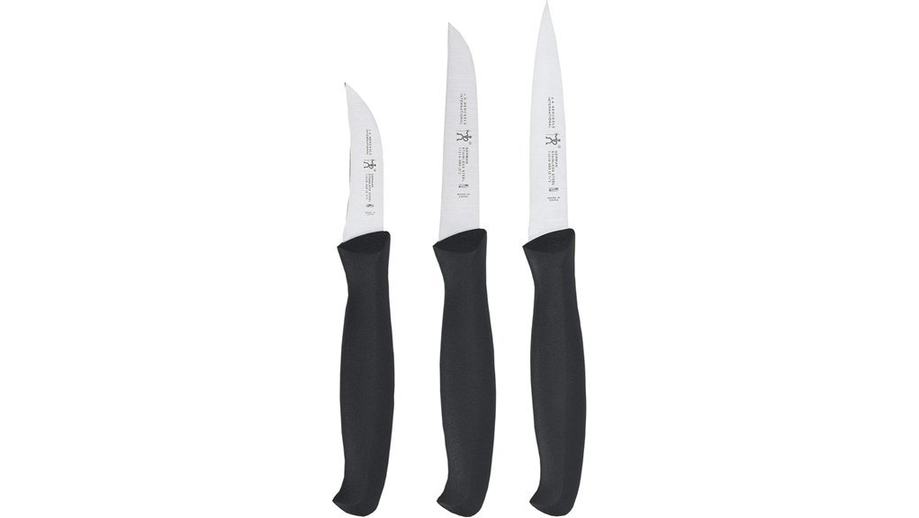 three piece paring knife set