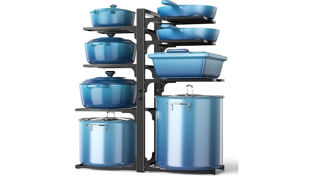 Best Pot Racks That Free Up Space and Look Great under cabinet cookware organizer