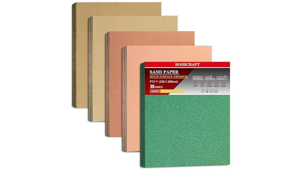 varied grit sandpaper set