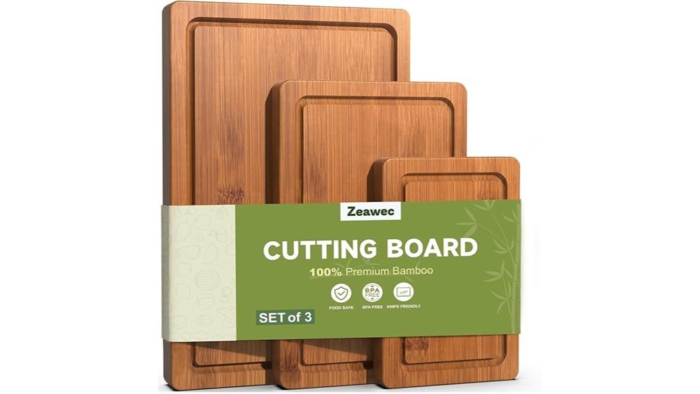 bamboo cutting board set