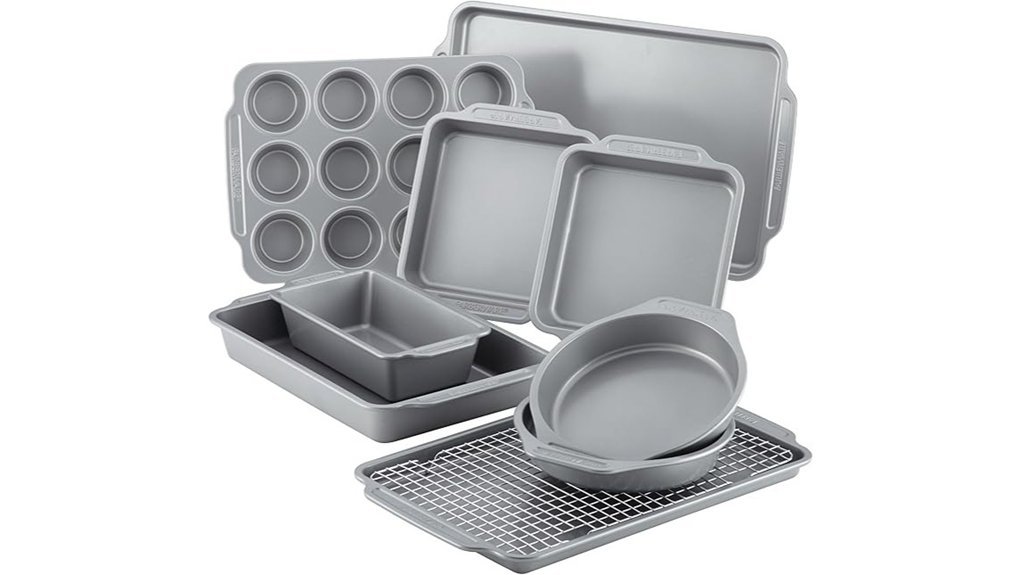 gray nonstick bakeware set