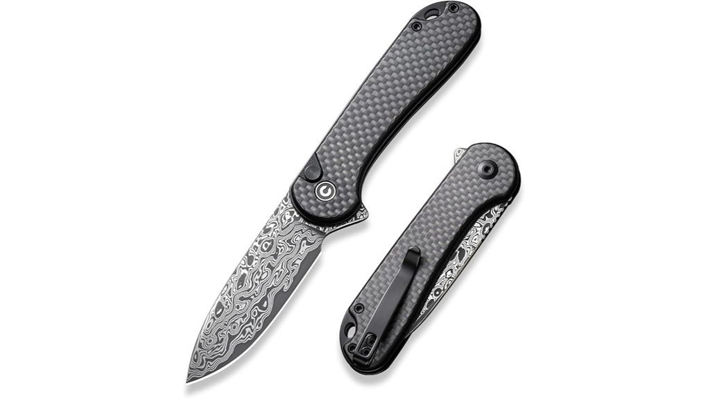 damascus blade folding knife