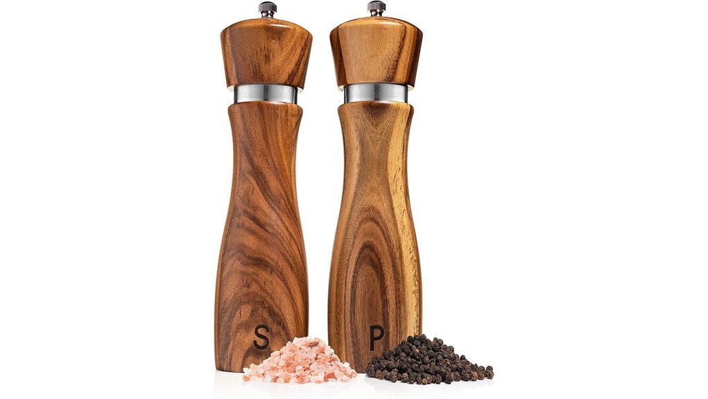elegant wooden grinder set