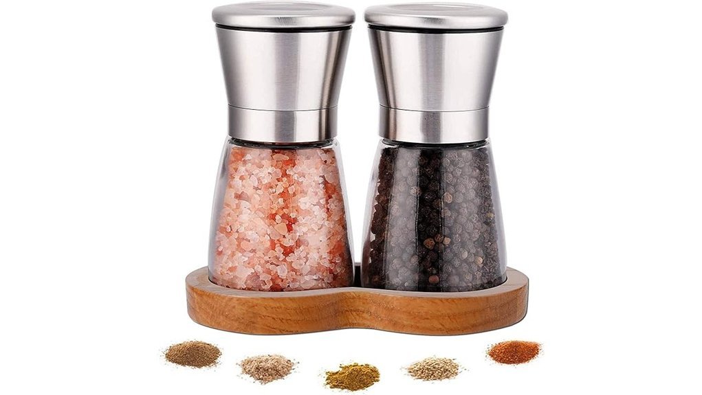elegant grinder set tray