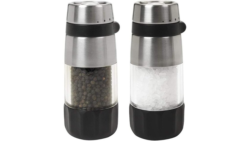 ergonomic salt and pepper grinders