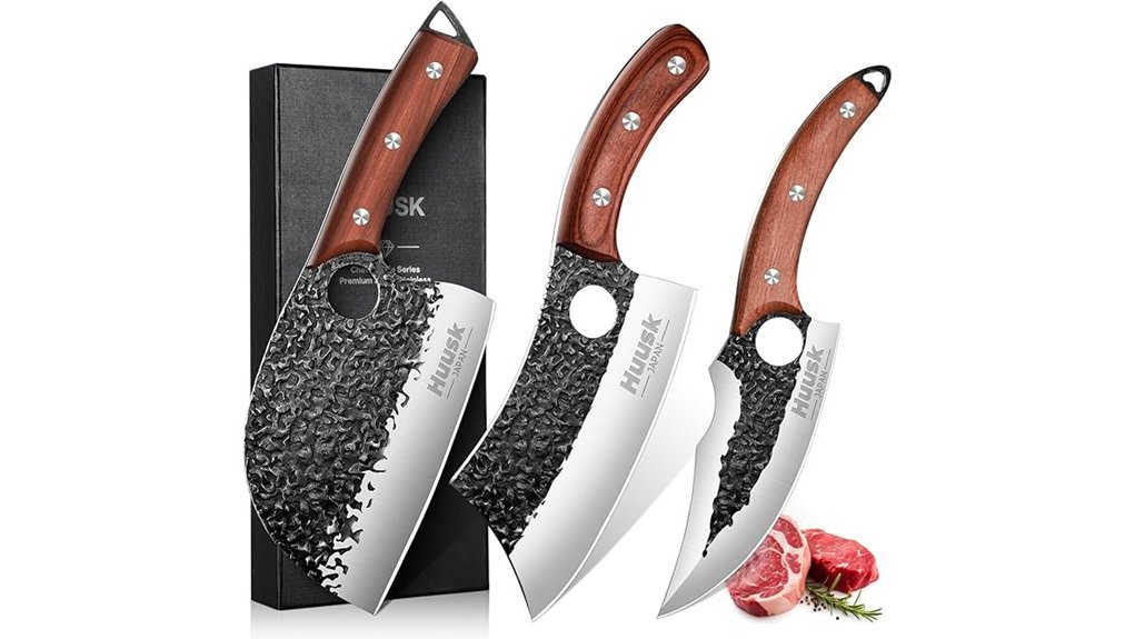 hand forged butcher knife set