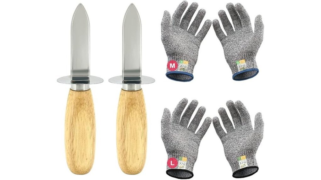oyster shucking knife set