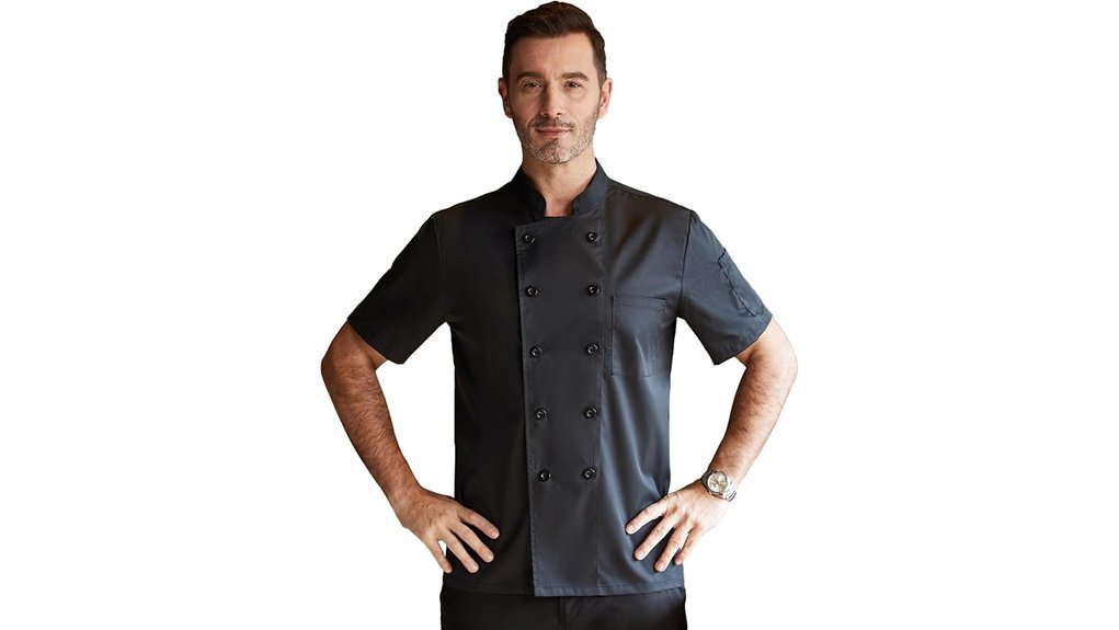 lightweight black chef coat