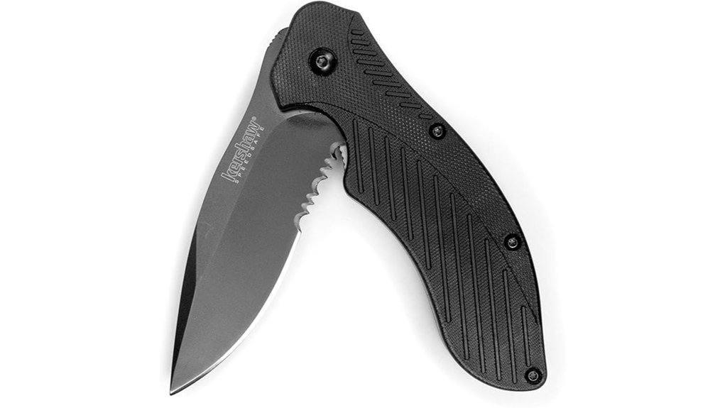serrated assisted opening knife