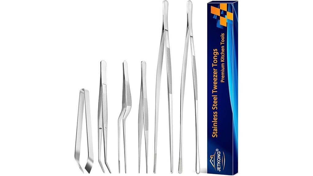 stainless steel cooking tweezers