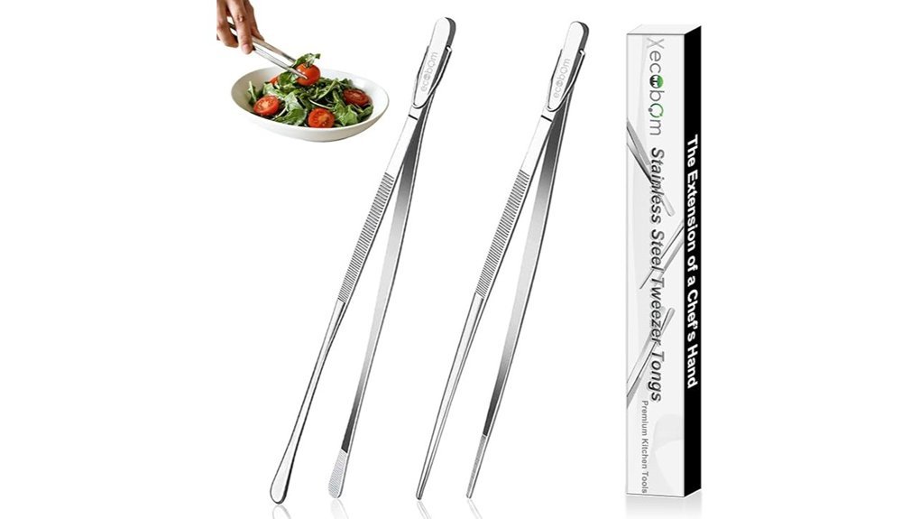 stainless steel kitchen tongs