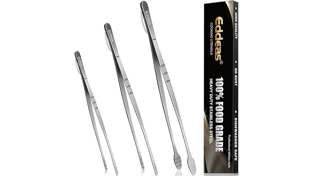 stainless steel kitchen tongs