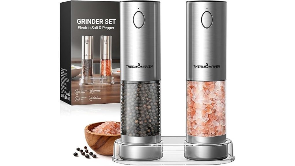 rechargeable spice grinder set