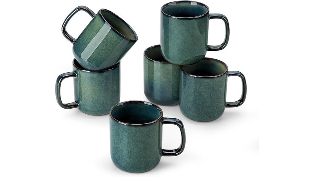 colorful ceramic coffee mugs