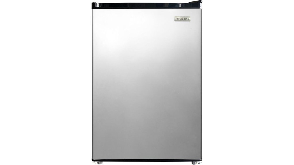 compact stainless steel fridge