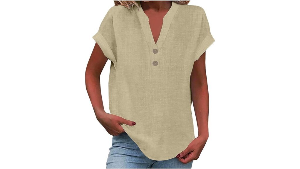casual linen tunic blouse