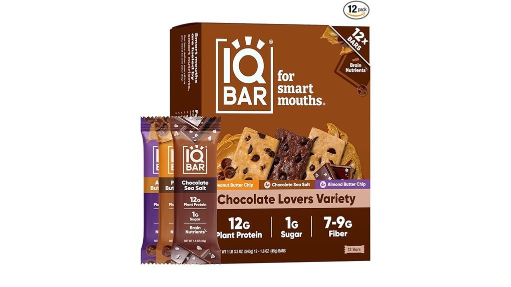 chocolate protein bar variety