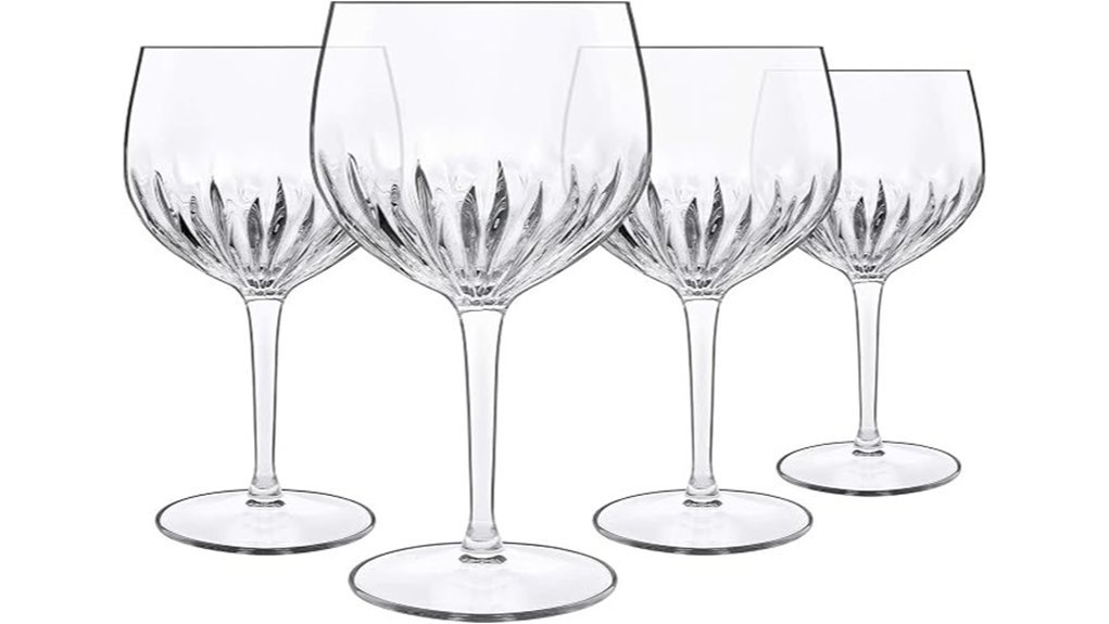 clear goblets for mixing