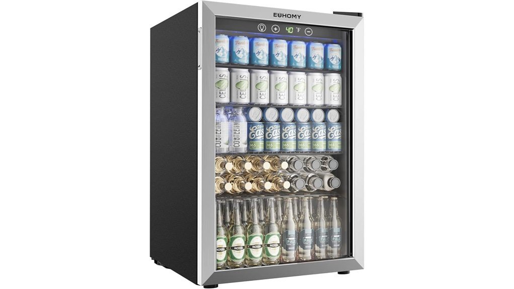 glass door beverage fridge