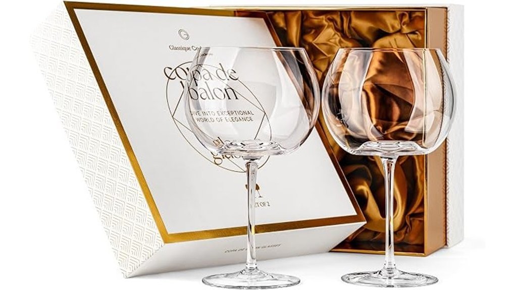 elegant balloon wine glasses