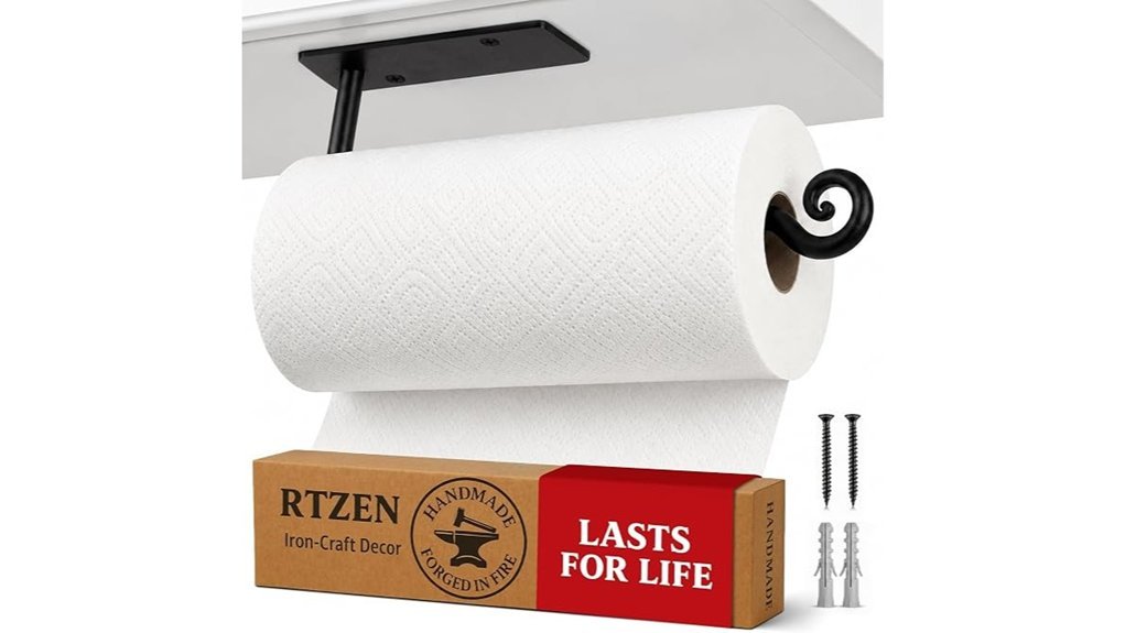Best Farmhouse Under Cabinet Paper Towel Holders to Buy elegant black towel holder