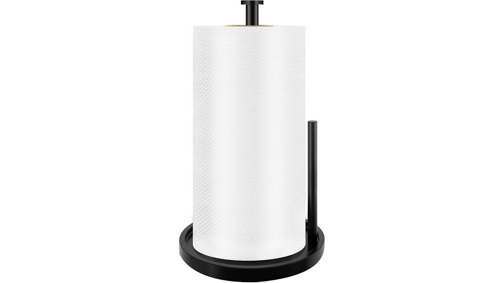 Best Paper Towel Holders That Instantly Upgrade Counters elegant black steel holder