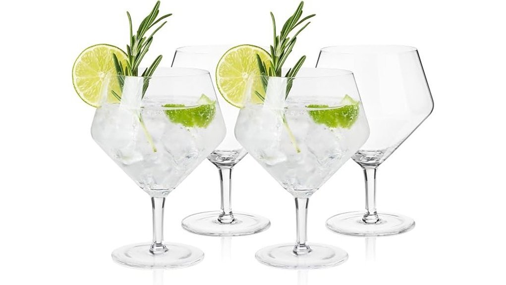 elegant gin tonic glasses