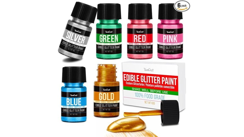 food safe glitter paint set