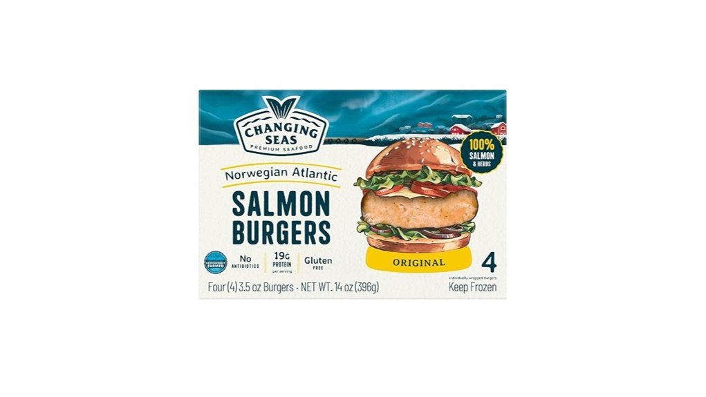 frozen salmon burger pack