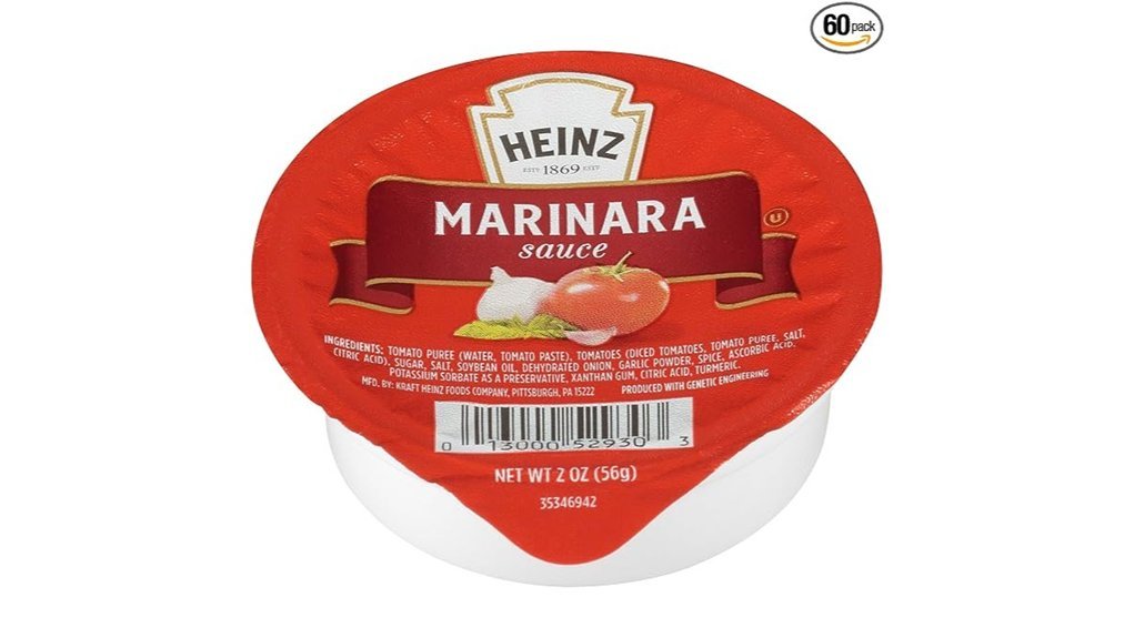 heinz marinara sauce cups