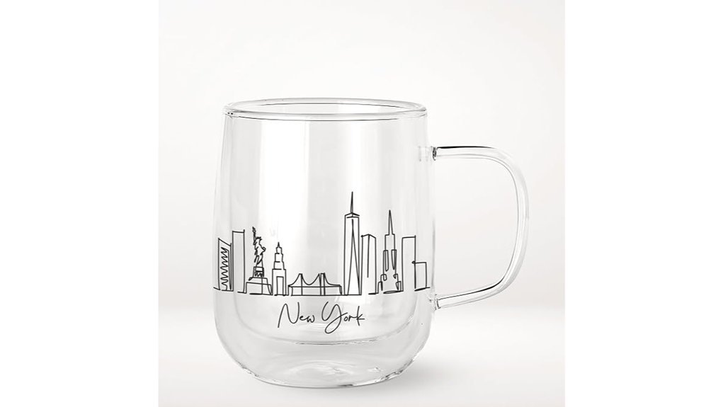 insulated glass coffee mugs
