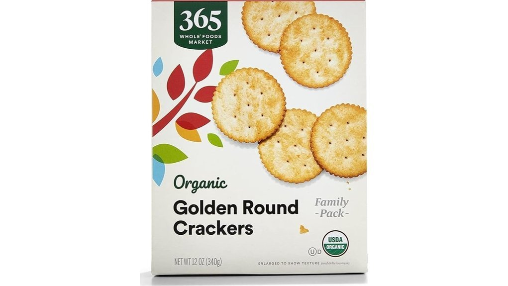 organic golden round crackers
