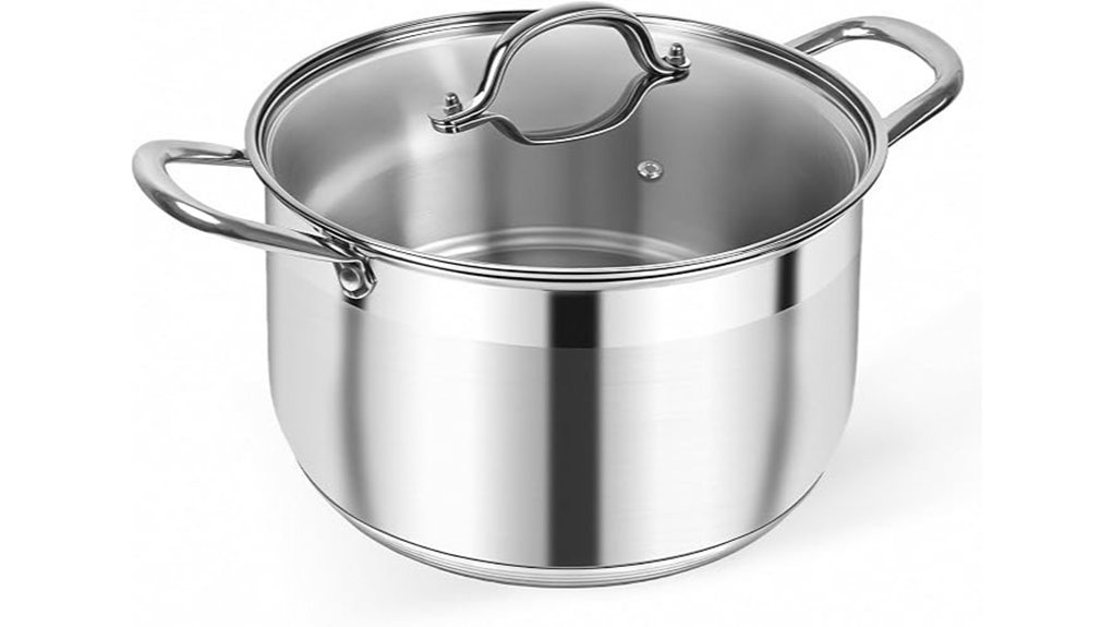 large stainless steel pot