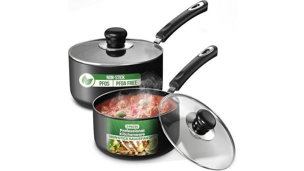 nonstick saucepan set included