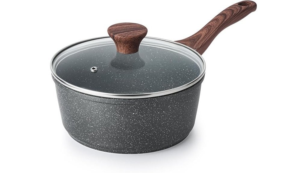 nonstick saucepan with lid