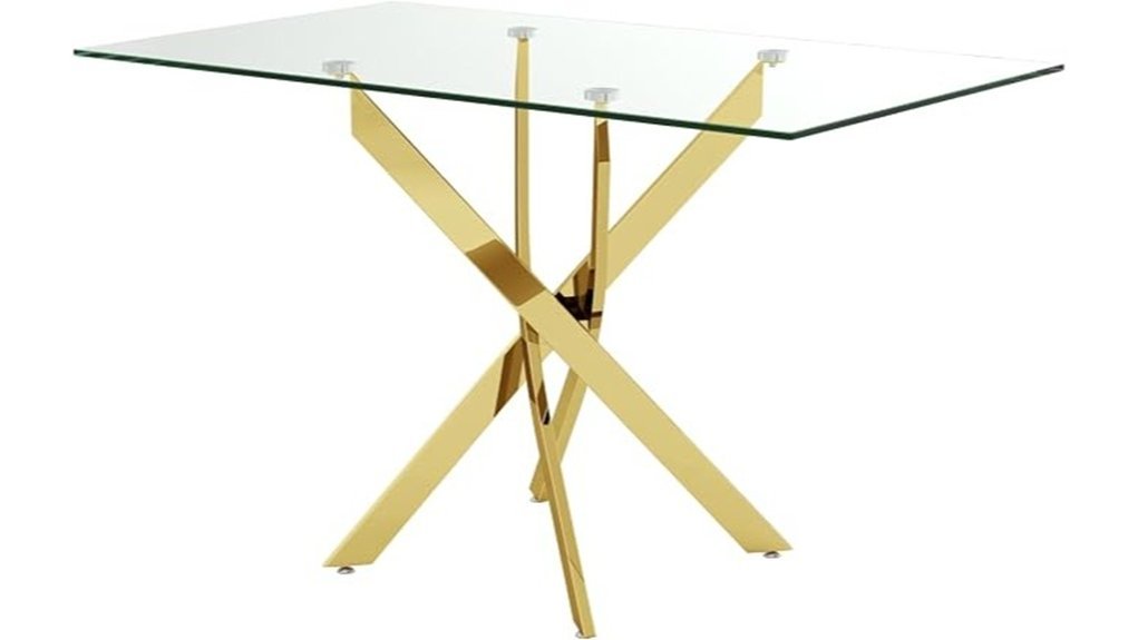 stylish glass table set