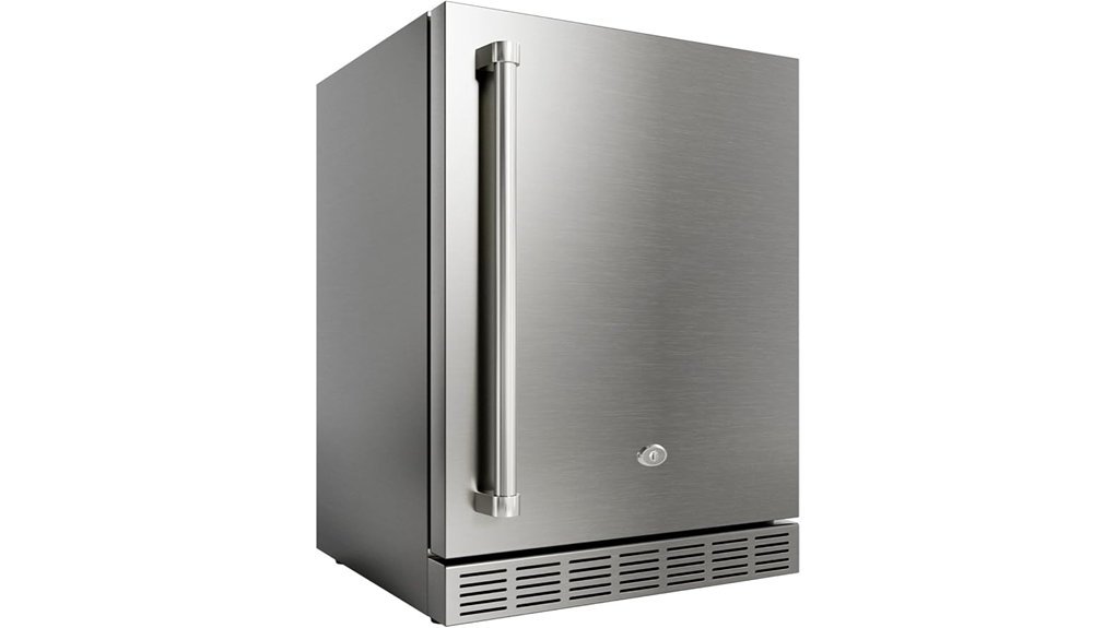 stainless steel outdoor fridge