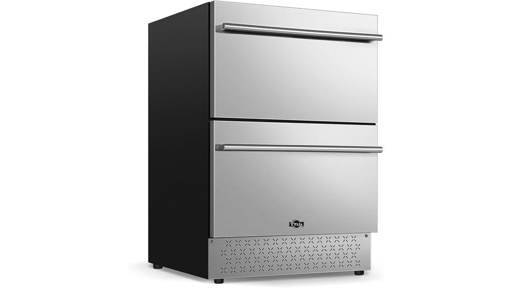 stainless steel beverage fridge